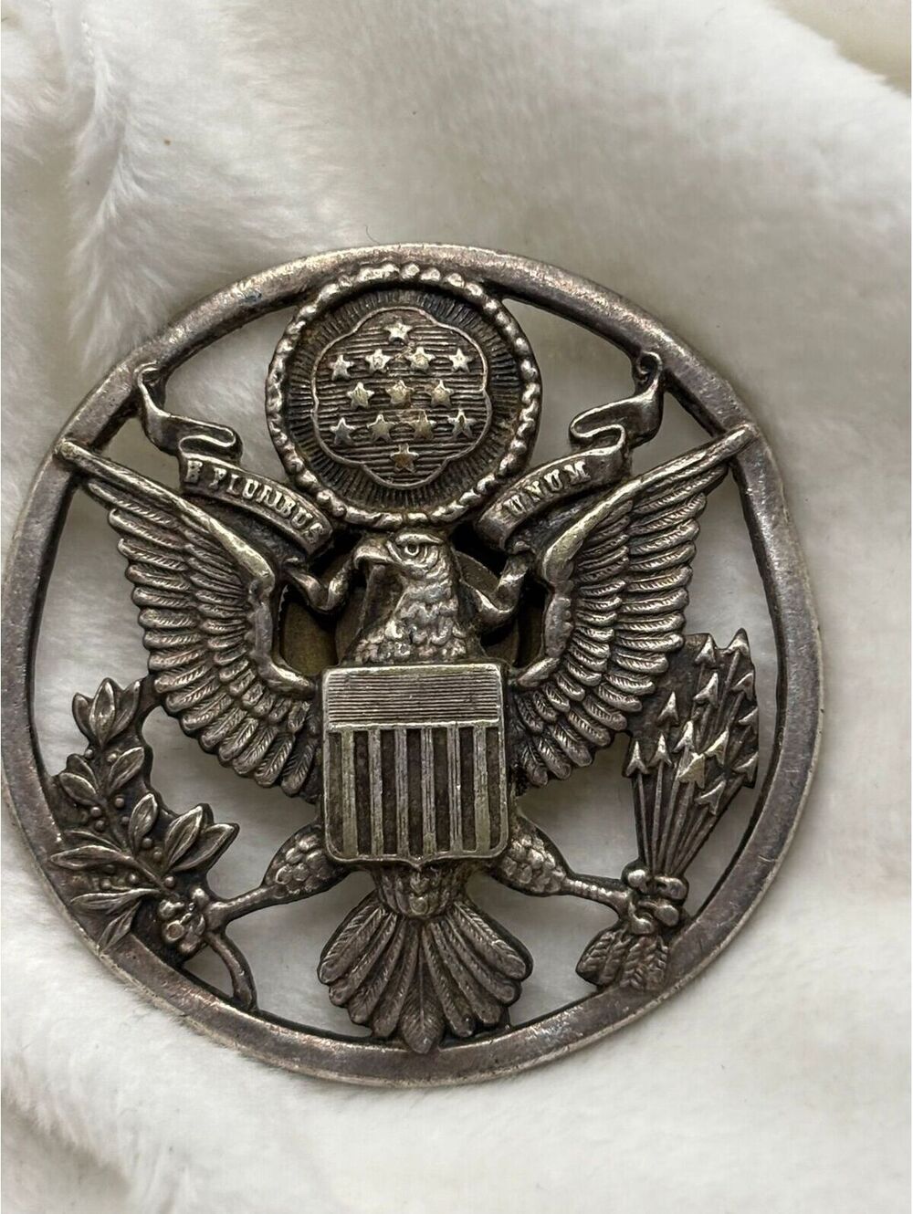 USAF Service Cap Insignia Pin Eagle E Pluribus Unum